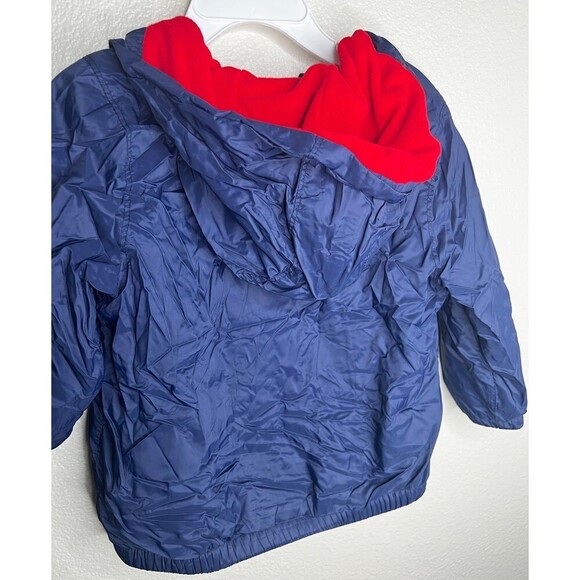 Old Navy Boys Red and Blue Rain coat Jacket Size 18-24 Months Fleece - Picture 3 of 3